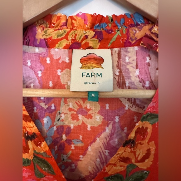 FARM Rio Red Spring Bananas Blouse - Picture 12 of 16